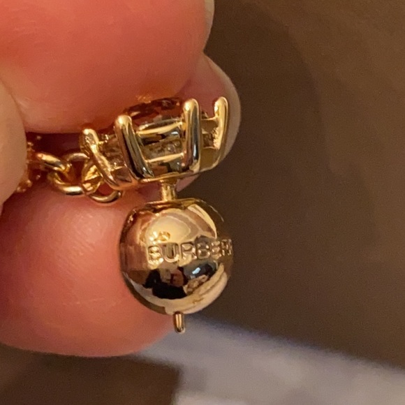 Authentic BNWT Burberry Faux Pearl Charm Earrings - Picture 6 of 11
